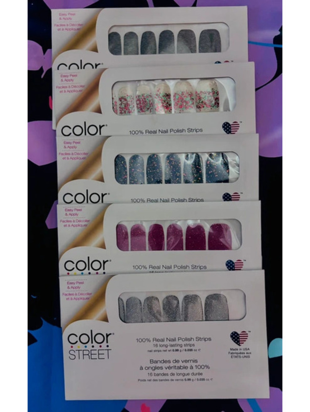 5 NEW Color Street Nail Polish Strips Sets